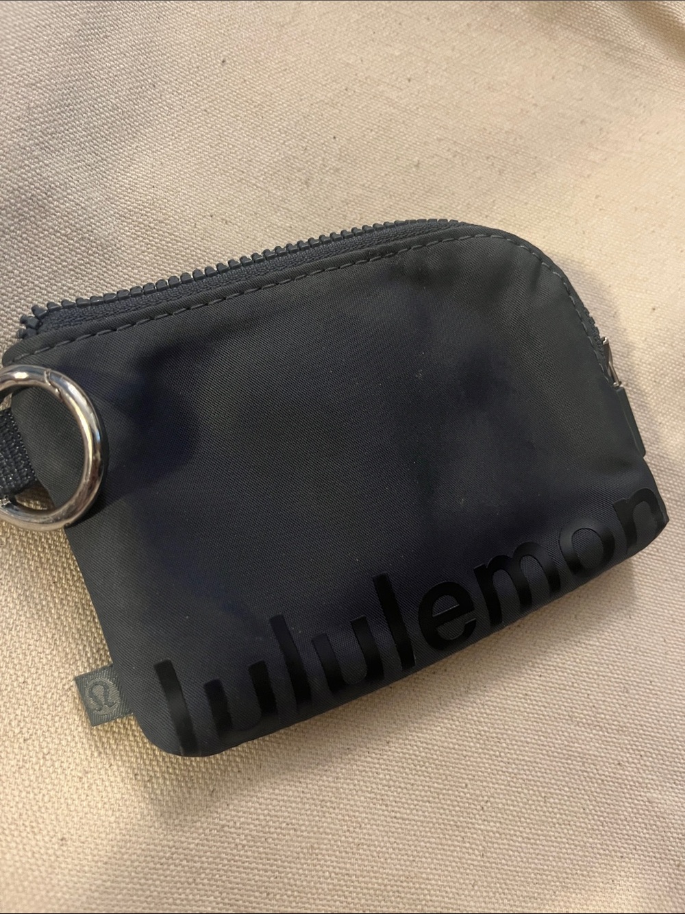 lululemon athletica Black Zip Key Pouch with Key Ring 99